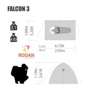 BARRACA FALCON 3 PESSOAS cód 893