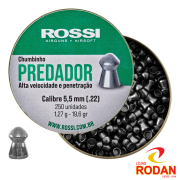Chumbinho Rossi PREDADOR 5.5mm - Embalagem com 250 unidades - Cód. 3175