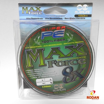 Linha Multifilamento Max Force 8x 0.40 mm 150mt / 55 lb = 25,0 kg - Cod. 3011